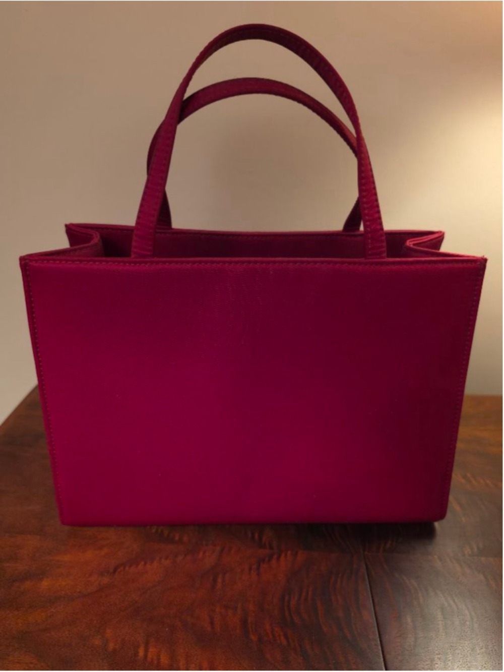 Kate Spade Sam Classic Nylon Top Handle Tote Deep Red Vintage 90s - Picture 3 of 9